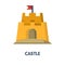 Castle sand flat icon design