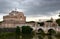 Castle Sant Angelo and Ponte Sant Angelo with its Angel Statues - Rome, Italy