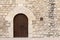 Castle of Sant Marti, detail door, historic monument in Penedes