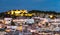 Castle Sao Jorge and Lisbon downtown, night