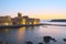 Castle on the sea of Le Castella,Italy, sunset