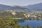 Castle and St. Martins Church overlooking Bled Lake in Slovenia.