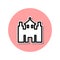 Castle sticker icon. Simple thin line, outline vector of web icons for ui and ux, website or mobile application