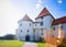 Castle at Street in Old city of Varazdin in Croatia