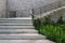 Castle style concrete curve stairways