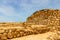 Castle of Sumhuram in Salalah, Sultanate of Oman. Stone walls in the archaeological site near Salalah in the Dhofar region of