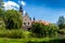 Castle Telc across pond. UNESCO World Heritage Site. South Moravia, Czech Republic