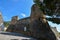 A castle at the top of Riomaggiore at Cinque Terre