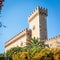 Castle with tower and city gate of Bolgheri