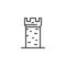 Castle tower outline icon