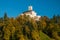 Castle of Trakoscan on the hill in autumn, Zagorje, Croatia