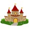 Castle vector clipart for bedtime story
