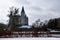 Castle Veves, snow, Furfooz, Diant, Belgium