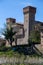 castle of vignola medieval fortress city of cherry with its blooms