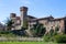 castle of vignola medieval fortress city of cherry with its blooms