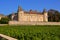 Castle in the vineyards of Burgundy, France