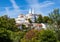 A castle visible from trees in Portugal