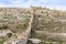 Castle wall of the Alcazaba of Almeria