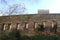 Castle wall medieval windows stone and brick