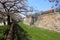 Castle wall of Osaka city, Japan