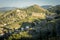 Castle Wall and surrounding countryside, Xativa, Spain