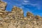 Castle walls against blue sky