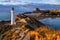Castlepoint lighthouse, beautiful sunrise colours. New Zealand