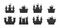 Castles and fortresses icons set