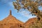 Castleton Tower, iconic rock formation in Castle Valley near Moab