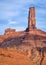 Castleton Tower, iconic rock formation in Castle Valley near Moab