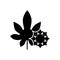 Castor bean black glyph icon