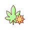 Castor bean RGB color icon