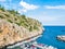 Castro townscape in Apulia coast Salento, overlooking the Adriatic Sea, Italy