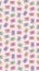 Casual eighties mixtape colorful seamless vector pattern repeat