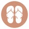 Casual, flip flops Vector Icon which can easily edit
