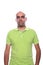 Casual man with green polo shirt