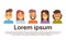 Casual People Group Avatar Icon Banner With Copy Space Media Communication Social Network
