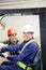 Casual portrait of two men in Warehouse