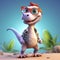 Casual Stylized Cartoon Brachiosaurus: 3d Game Character Design