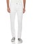 Casual Summer Pants Women High Waist Trousers for Women , Woman in tight white jeans with black shoes, white background