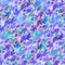 Casual summer patterns in blue and purple with floral sketch