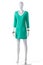 Casual turquoise dress on mannequin.