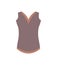 Casual Warm Female Sleeveless Vest of Brown Color