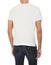 Casual white top for menâ€™s paired with black pant and white background