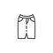 Casual women skirt line icon