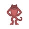 Cat angry. Pet evil emotions avatar. kitty aggressive. Vector il