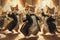 cat Animals Presidential Ballroom Dance Extravaganza Generative AI