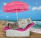 Cat ashen mermaid on sun lounger 2