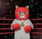 Cat ashen in red boxing uniform 2