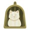 Cat box icon cartoon vector. Carrier case